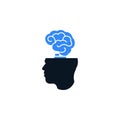 Creative human idea head icon