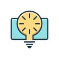 Color illustration icon for Creative, campaigns and marketing