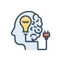 Color illustration icon for Creative, brainstorming and idea Royalty Free Stock Photo