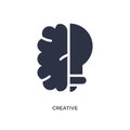 creative icon on white background. Simple element illustration from strategy concept Royalty Free Stock Photo