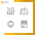 4 Creative Icons Modern Signs and Symbols of autumn, crypto, thanksgiving, receive, arkanoid Royalty Free Stock Photo