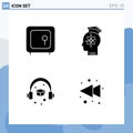 Creative Icons Modern Signs and Symbols of bank, skill, money, head, education
