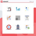 9 Creative Icons Modern Signs and Symbols of board, scale, reload, ruler, draft