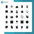 25 Creative Icons Modern Signs and Symbols of booth, pointer, camp, location, travel
