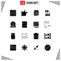 16 Creative Icons Modern Signs and Symbols of business, offer, document, modern, business