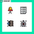 4 Creative Icons Modern Signs and Symbols of diode, emergency, bars, four, hospital