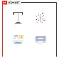 4 Flat Icon concept for Websites Mobile and Apps font, fireworks, bang, crackers, aircondition