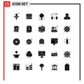 25 Creative Icons Modern Signs and Symbols of grandpaa, help, building, headset, nature Royalty Free Stock Photo
