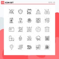 25 Creative Icons Modern Signs and Symbols of greek, building, backup, bank, network