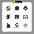 9 Creative Icons Modern Signs and Symbols of hand soak, bath, basic, bathroom, universal