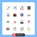 16 Creative Icons Modern Signs and Symbols of hand, tracking, drawing, bathroom, home