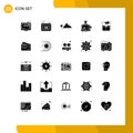 25 Creative Icons Modern Signs and Symbols of help, customer, hill, chat, tree