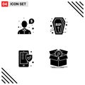 4 Creative Icons Modern Signs and Symbols of help, insurance, support, holidays, shield