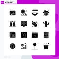 16 Creative Icons Modern Signs and Symbols of internet, hosting, ui, cloud, development