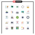 25 Creative Icons Modern Signs and Symbols of launch, release, bangla, points, circle