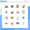 16 Creative Icons Modern Signs and Symbols of light, development, assassin, design, coding