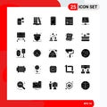 25 Creative Icons Modern Signs and Symbols of manu, basic, education, iphone, mobile