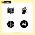 Creative Icons Modern Signs and Symbols of medical, halloween, labour hand, spanner, voodoo Royalty Free Stock Photo