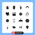 16 Creative Icons Modern Signs and Symbols of medical, male, choice, movember, moustache