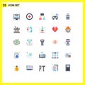 25 Creative Icons Modern Signs and Symbols of music, simple, video, full, smart