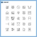 25 Creative Icons Modern Signs and Symbols of news, financial, cd, business, multimedia