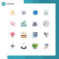 16 Creative Icons Modern Signs and Symbols of panties, heart, shipping services, image, graphic