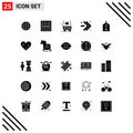 25 Creative Icons Modern Signs and Symbols of price, fast forward, volume, arrows, shopping