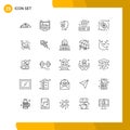 25 Creative Icons Modern Signs and Symbols of processing, dollar, planning, park, placeholder Royalty Free Stock Photo