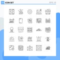 25 Creative Icons Modern Signs and Symbols of programmer, development, flora, develop, spring