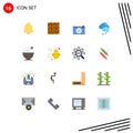 16 Creative Icons Modern Signs and Symbols of rainy, thinking, stripes, graphic, creativity