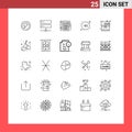 25 Creative Icons Modern Signs and Symbols of rewind, arrow, hosting, math, calculation