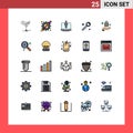 25 Creative Icons Modern Signs and Symbols of security, lock, laptop, security, key Royalty Free Stock Photo