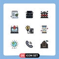 9 Creative Icons Modern Signs and Symbols of smartphone, creative, book, start up, laptop