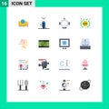 16 Creative Icons Modern Signs and Symbols of store, sticker, transportation, new, marine