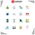 16 Creative Icons Modern Signs and Symbols of technolody, personal, business, hovercar, financial