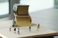 Creative idea concept - miniature photographer Royalty Free Stock Photo