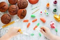 Creative idea for Easter kids baking Royalty Free Stock Photo
