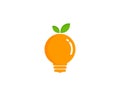 Creative Idea Fruit Icon Logo Design Element Royalty Free Stock Photo