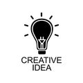 Creative idea icon. Element of seo and development icon with name for mobile concept and web apps. Detailed creative