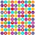 100 creative idea icons set color Royalty Free Stock Photo