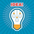 Creative Idea Illustration - Vector Graphic Concept - Light Bulb - Lamps Illustration