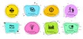 Creative idea, Inspiration and Statistics icons set. Bar diagram, Recovery devices and Launch project signs. Vector