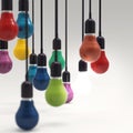 Creative idea and leadership concept light bulb