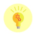 Creative Idea in Light Bulb Shape Royalty Free Stock Photo