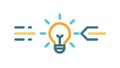 Creative Idea Lightbulb Brainstorm Innovation Vector Icon, vector design Generative AI Royalty Free Stock Photo