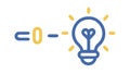 Creative Idea Lightbulb with Connection Wires Icon, vector design Generative AI Royalty Free Stock Photo