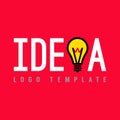 Creative idea logo with bulb shape. Flat bulb icon