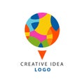 Creative idea logo template with abstract circle logo