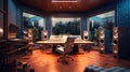 Creative idea of modern audio recording studio, Mixing Board Create Modern Sound, Audio monitors and studio setup Royalty Free Stock Photo