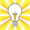 Creative idea symbol. Light bulb success concept icon logo